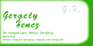 gergely hencz business card